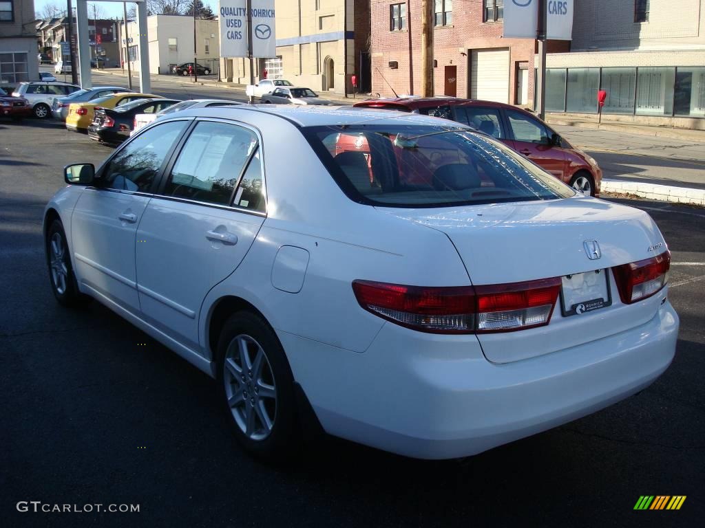 2003 Accord EX V6 Sedan - Taffeta White / Ivory photo #3