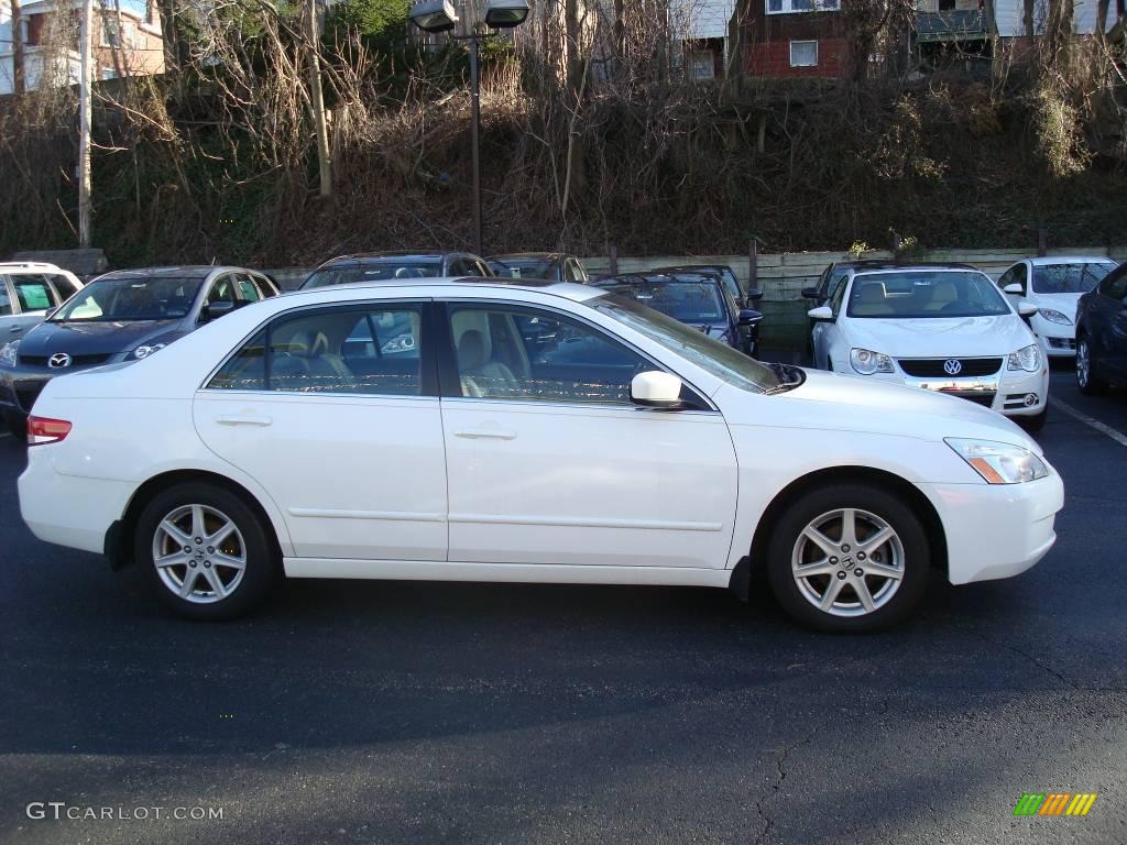 2003 Accord EX V6 Sedan - Taffeta White / Ivory photo #6