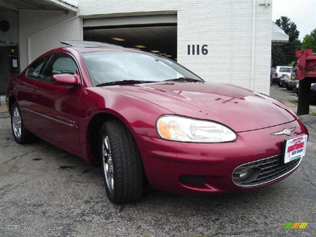 2001 Sebring LXi Coupe - Ruby Red Pearlcoat / Black/Light Gray photo #7