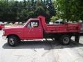 1995 Ultra Red Ford F350 XL Regular Cab Chassis Dump Truck  photo #2