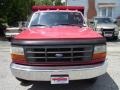 1995 Ultra Red Ford F350 XL Regular Cab Chassis Dump Truck  photo #8