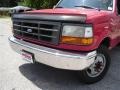 1995 Ultra Red Ford F350 XL Regular Cab Chassis Dump Truck  photo #9