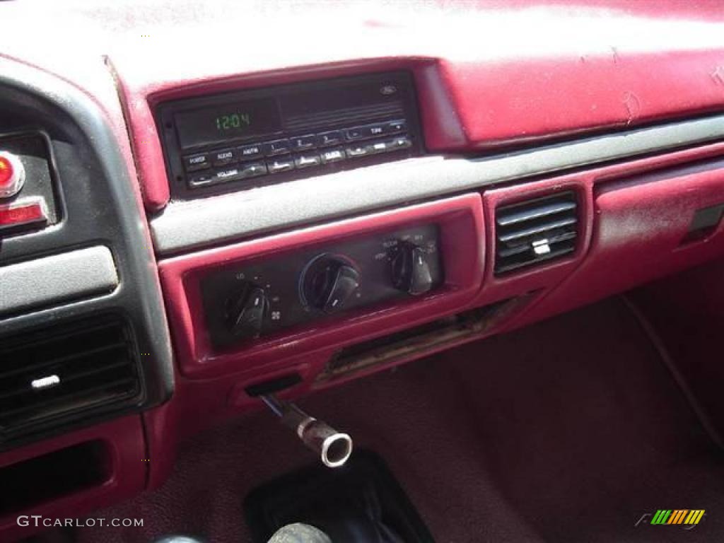 1995 F350 XL Regular Cab Chassis Dump Truck - Ultra Red / Red photo #23