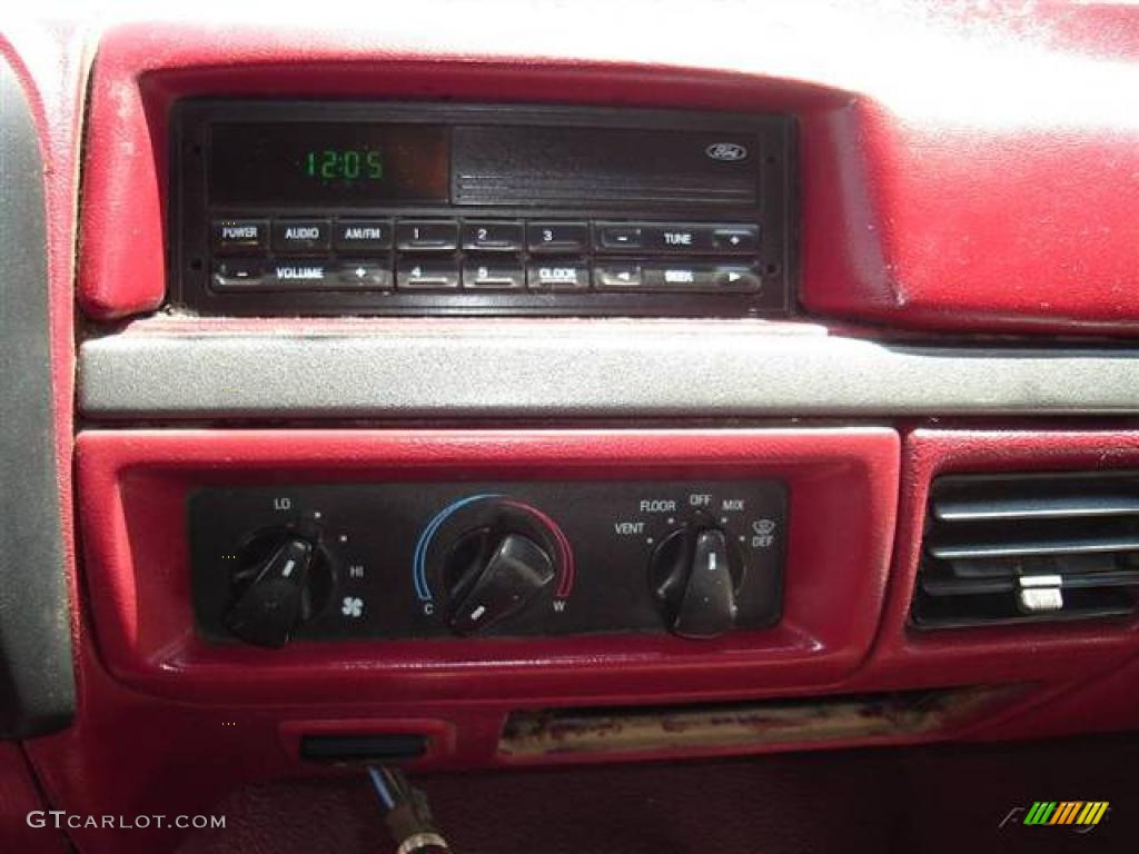 1995 F350 XL Regular Cab Chassis Dump Truck - Ultra Red / Red photo #28