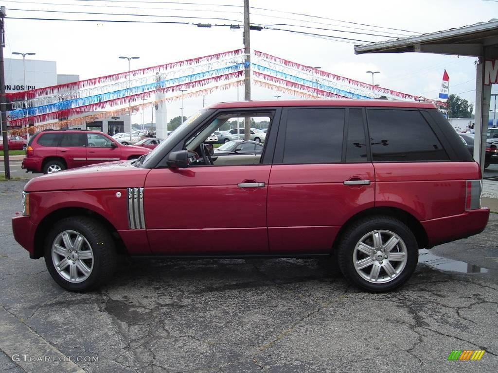 2008 Range Rover V8 HSE - Rimini Red Metallic / Ivory photo #2