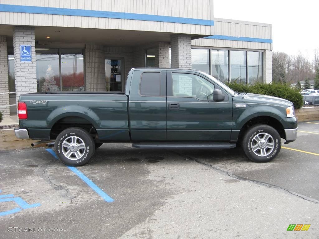 2006 F150 XLT SuperCab 4x4 - Aspen Green Metallic / Tan photo #3