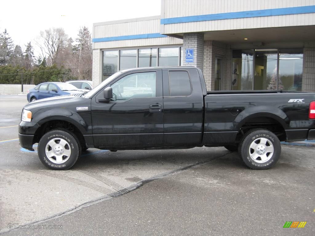 2006 F150 STX SuperCab 4x4 - Black / Medium/Dark Flint photo #5