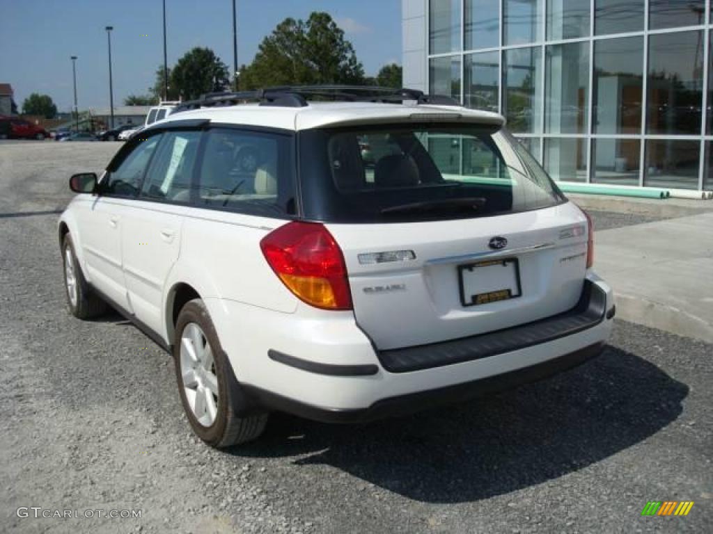 2006 Outback 2.5i Limited Wagon - Satin White Pearl / Taupe photo #3