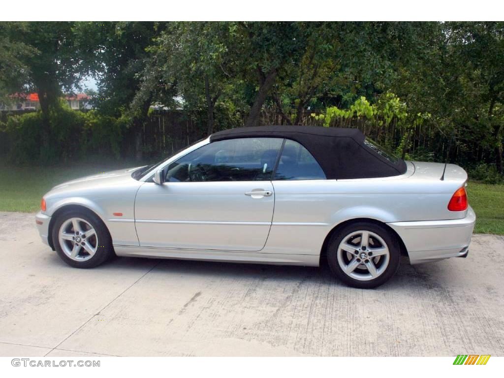 2002 3 Series 325i Convertible - Titanium Silver Metallic / Black photo #5