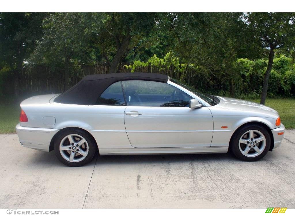 2002 3 Series 325i Convertible - Titanium Silver Metallic / Black photo #12