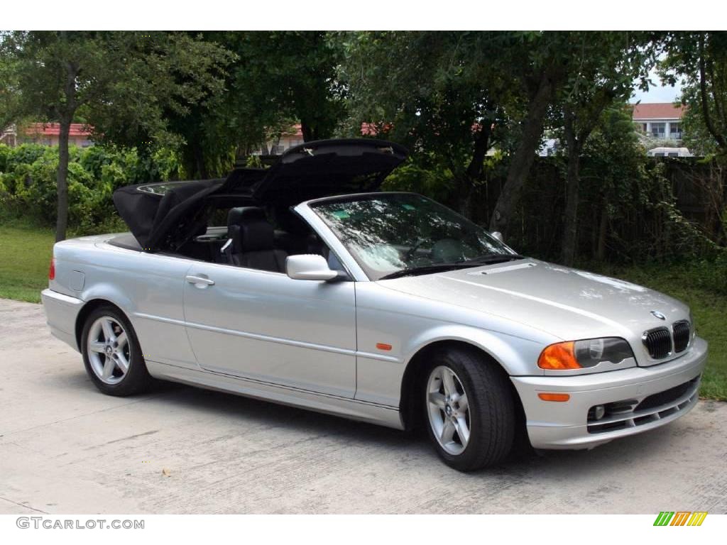 2002 3 Series 325i Convertible - Titanium Silver Metallic / Black photo #41