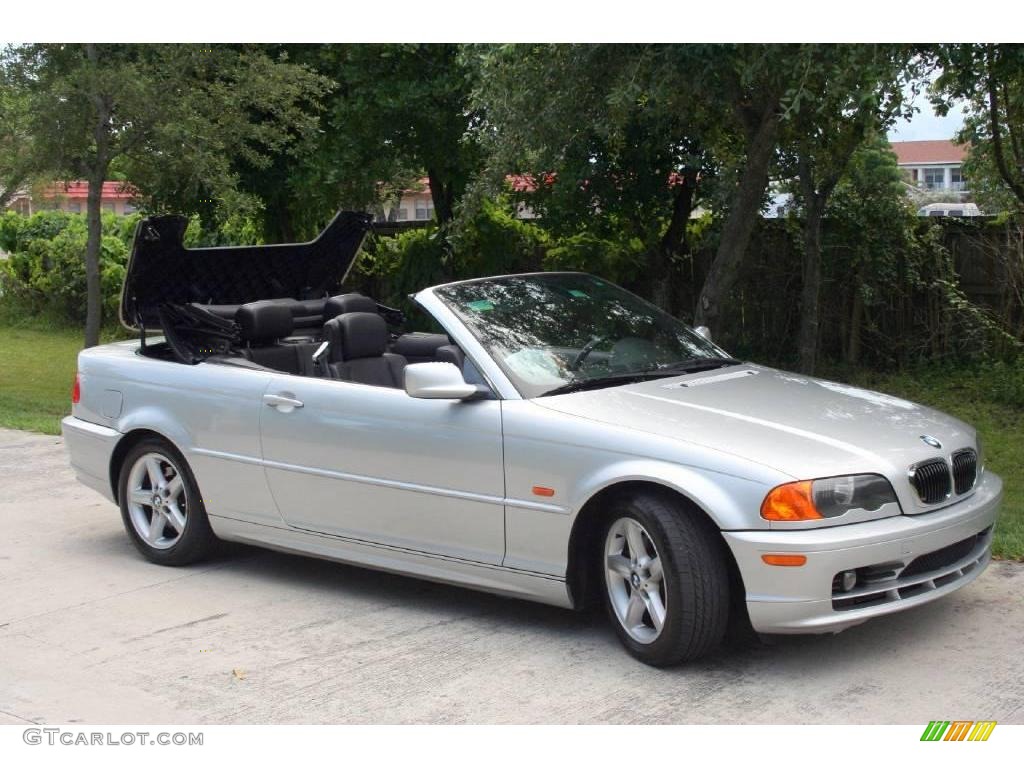 2002 3 Series 325i Convertible - Titanium Silver Metallic / Black photo #46