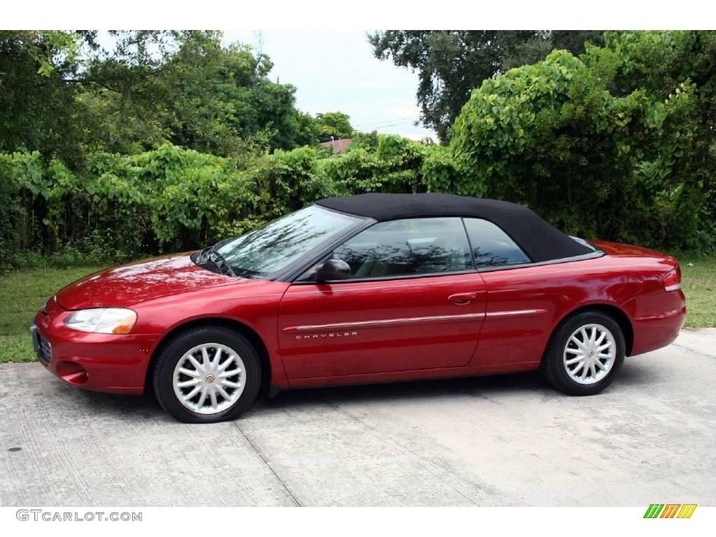 2001 Sebring LXi Convertible - Inferno Red Tinted Pearlcoat / Taupe photo #3