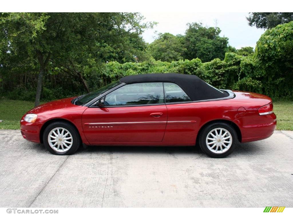2001 Sebring LXi Convertible - Inferno Red Tinted Pearlcoat / Taupe photo #4