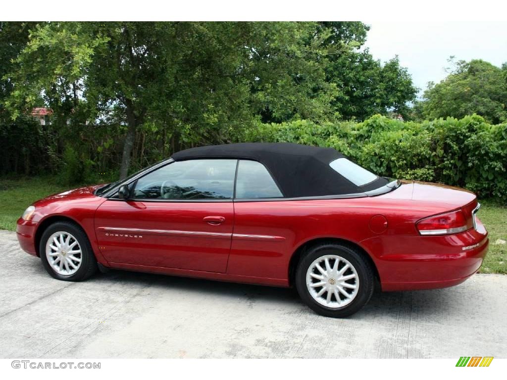 2001 Sebring LXi Convertible - Inferno Red Tinted Pearlcoat / Taupe photo #5