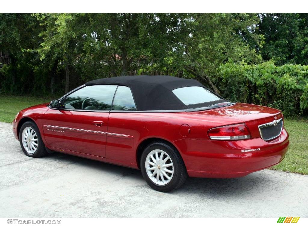 2001 Sebring LXi Convertible - Inferno Red Tinted Pearlcoat / Taupe photo #6