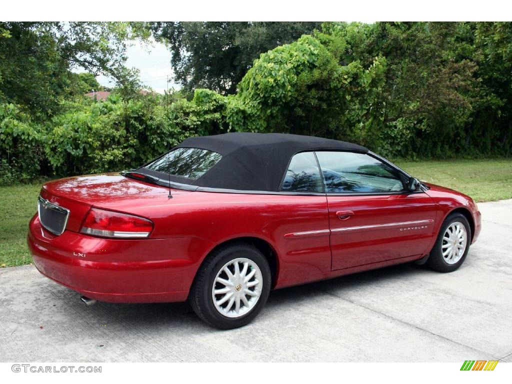 2001 Sebring LXi Convertible - Inferno Red Tinted Pearlcoat / Taupe photo #9