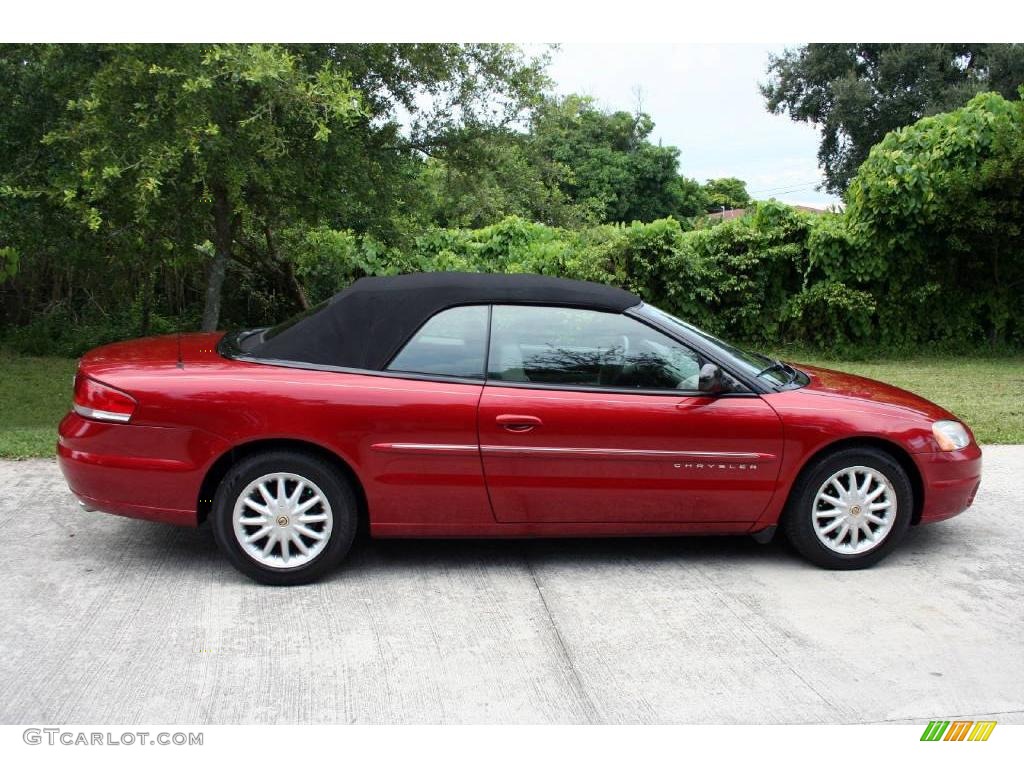 2001 Sebring LXi Convertible - Inferno Red Tinted Pearlcoat / Taupe photo #10