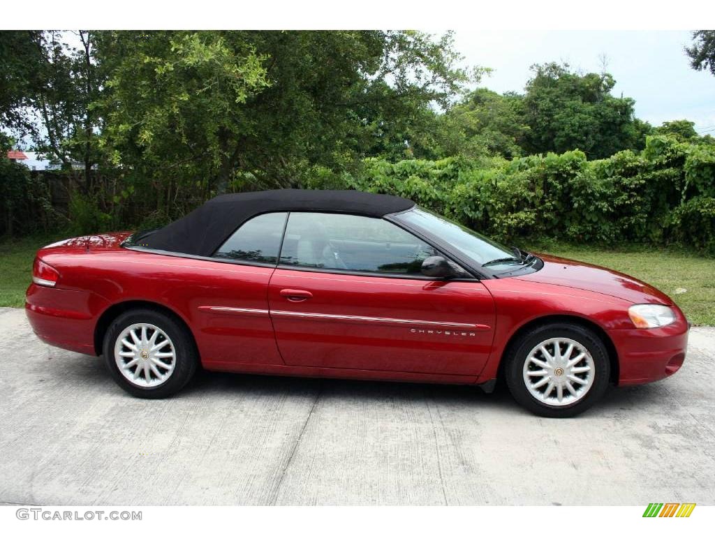 2001 Sebring LXi Convertible - Inferno Red Tinted Pearlcoat / Taupe photo #11