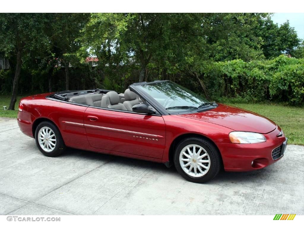 2001 Sebring LXi Convertible - Inferno Red Tinted Pearlcoat / Taupe photo #20