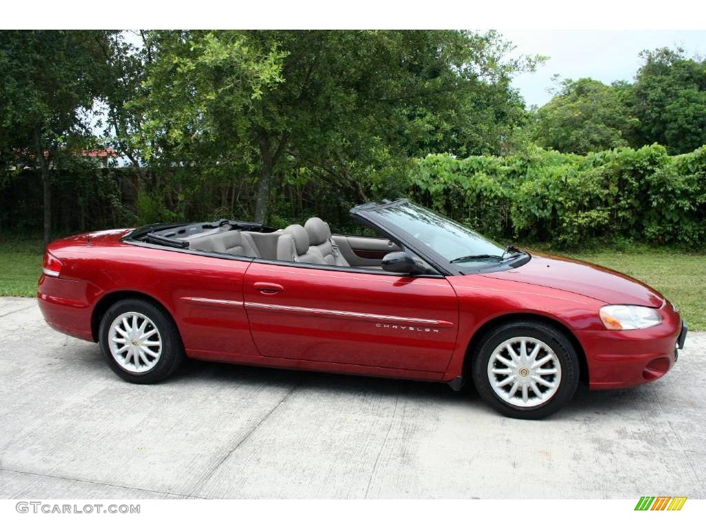 2001 Sebring LXi Convertible - Inferno Red Tinted Pearlcoat / Taupe photo #21