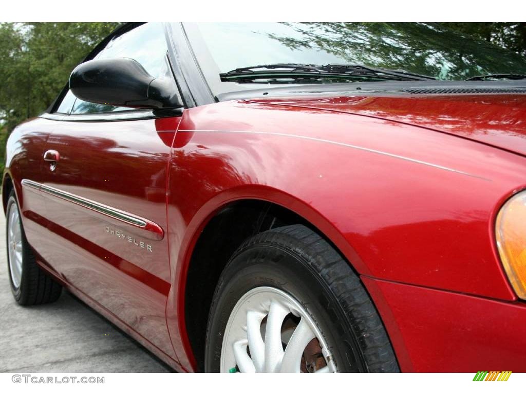 2001 Sebring LXi Convertible - Inferno Red Tinted Pearlcoat / Taupe photo #25