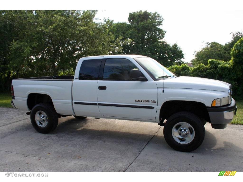 2001 Ram 1500 SLT Club Cab 4x4 - Bright White / Mist Gray photo #14