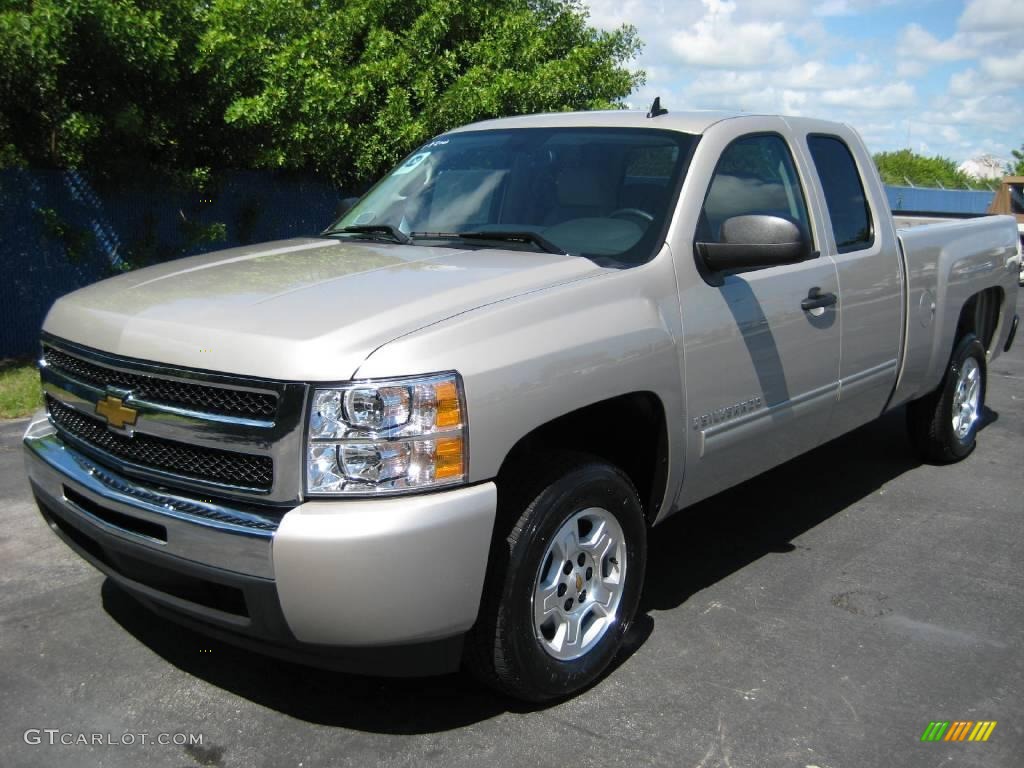 2009 Silverado 1500 LT Extended Cab - Silver Birch Metallic / Light Titanium photo #1