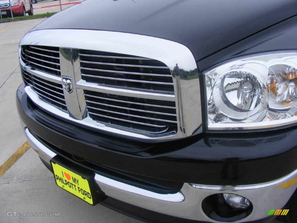 2008 Ram 1500 Big Horn Edition Quad Cab - Brilliant Black Crystal Pearl / Medium Slate Gray photo #12