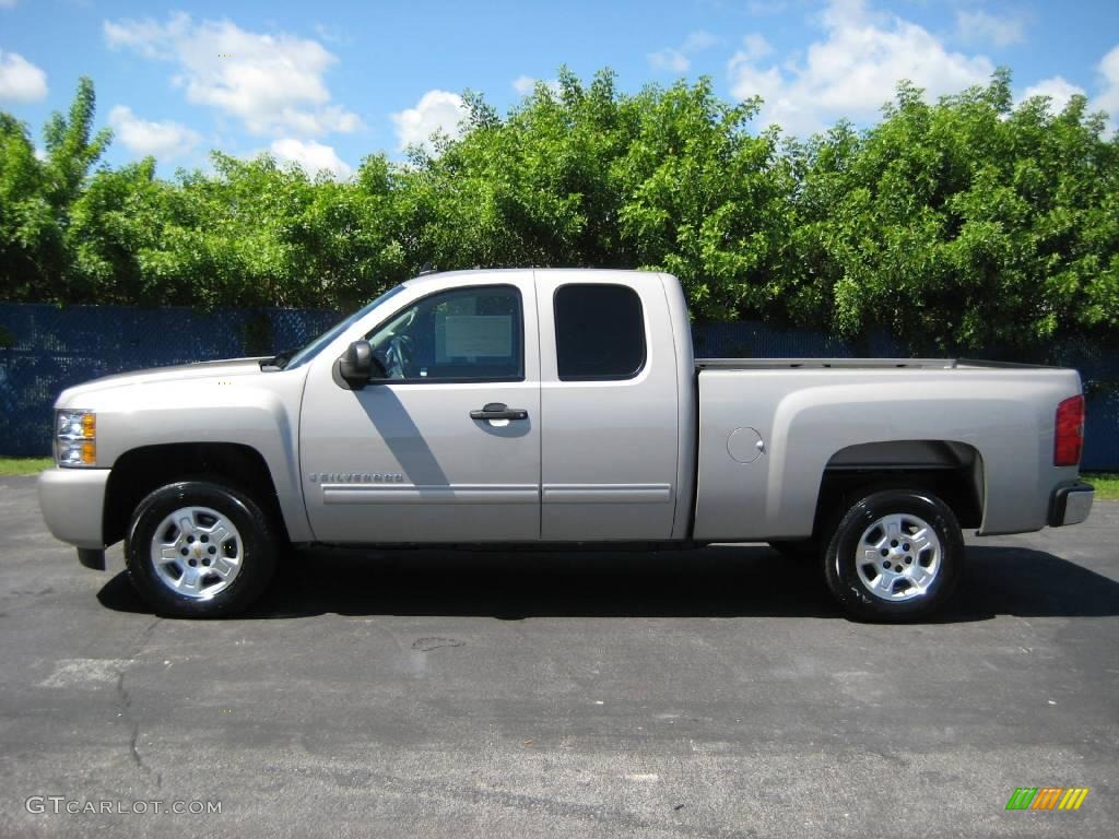 2009 Silverado 1500 LT Extended Cab - Silver Birch Metallic / Light Titanium photo #3