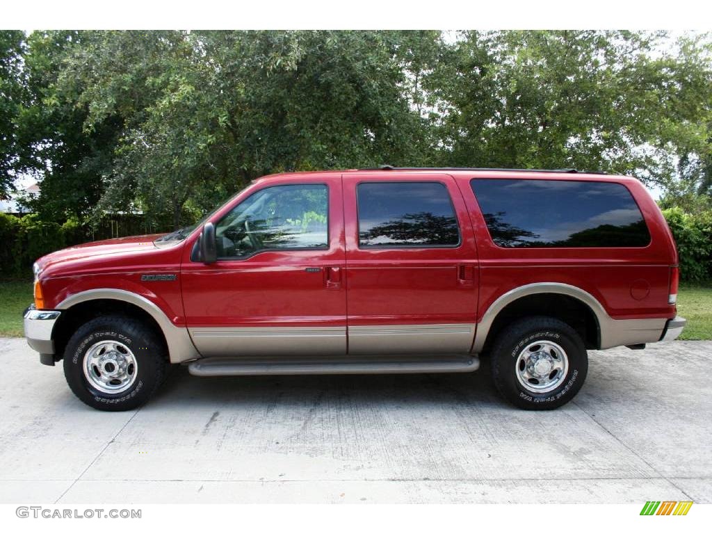 2000 Excursion Limited 4x4 - Toreador Red Metallic / Medium Graphite photo #4