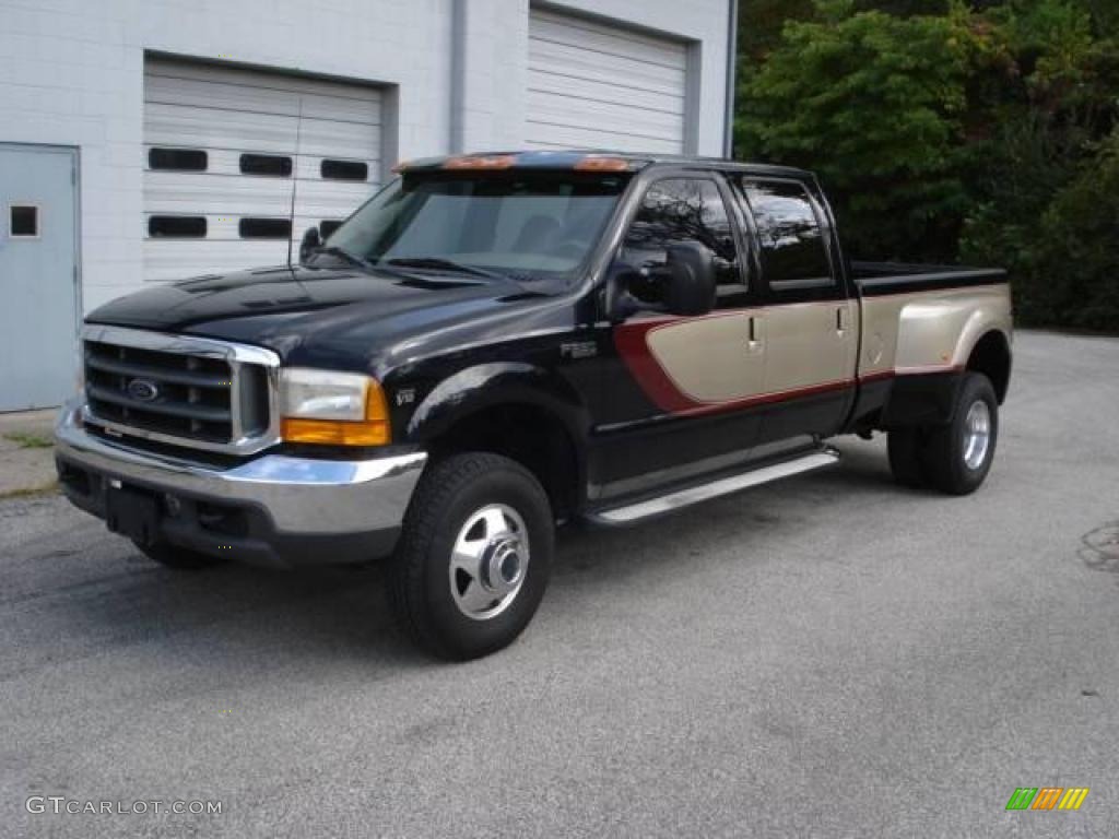 2000 F350 Super Duty Lariat LE Crew Cab 4x4 Dually - Black / Medium Parchment photo #6