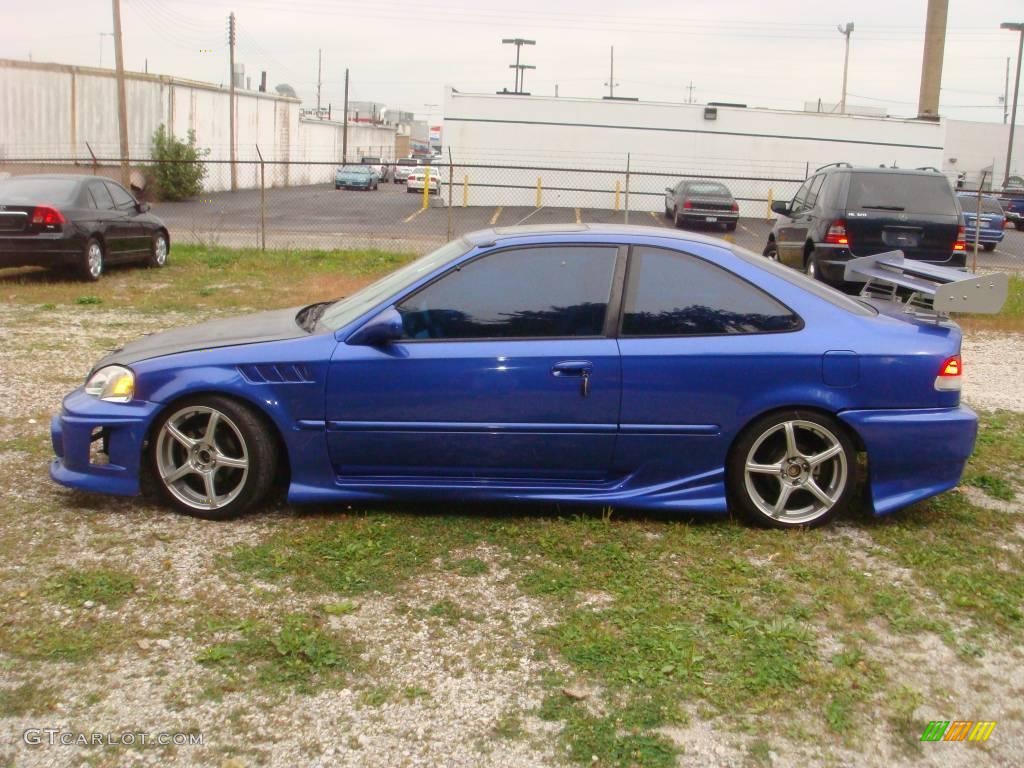 2000 Civic Si Coupe - Electron Blue Pearl / Dark Gray photo #1