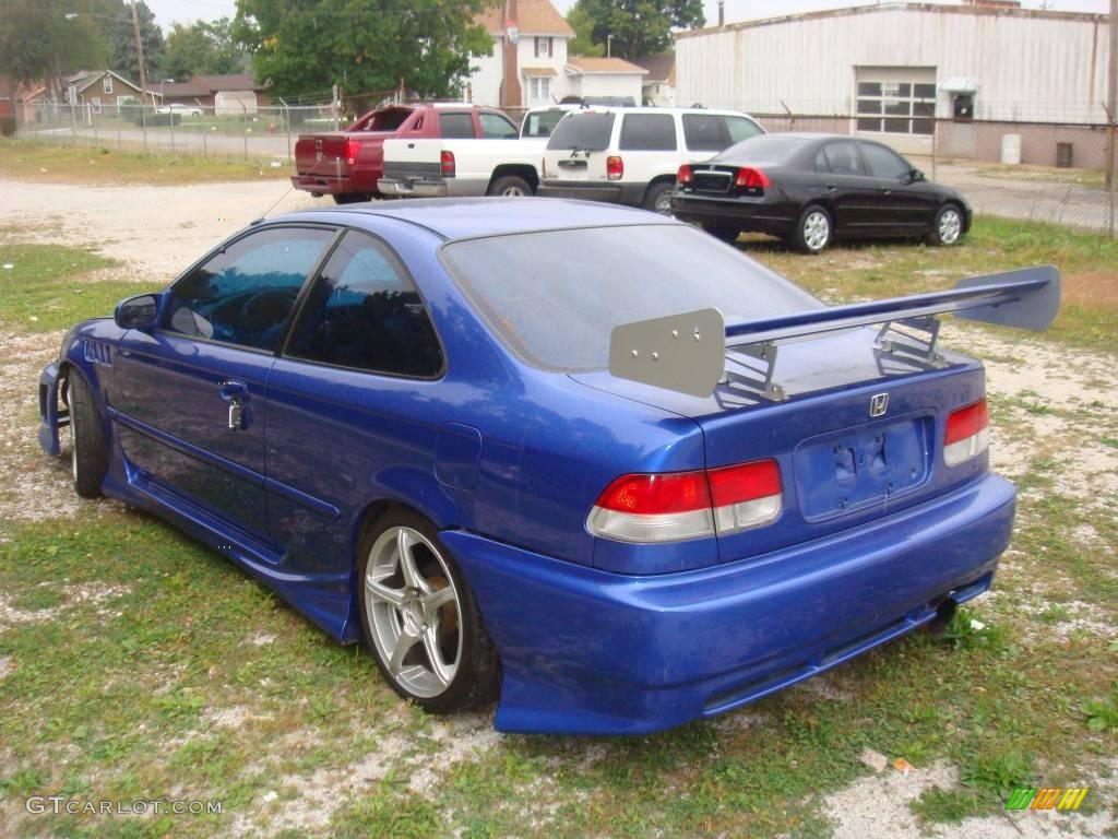 2000 Civic Si Coupe - Electron Blue Pearl / Dark Gray photo #3