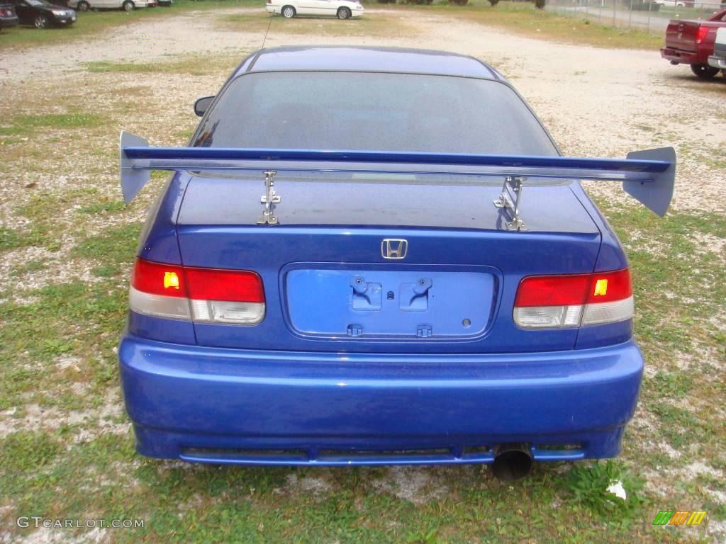 2000 Civic Si Coupe - Electron Blue Pearl / Dark Gray photo #4
