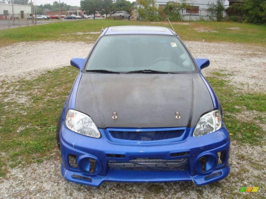2000 Civic Si Coupe - Electron Blue Pearl / Dark Gray photo #6