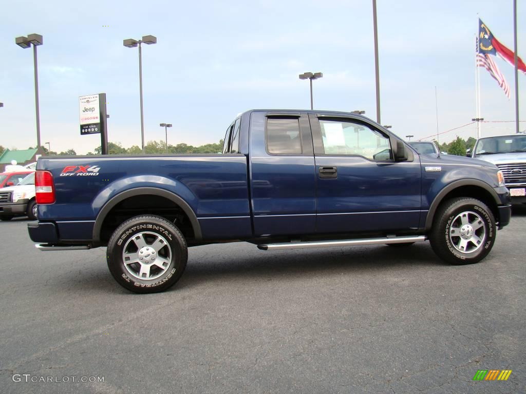 2004 F150 FX4 SuperCab 4x4 - True Blue Metallic / Black photo #2