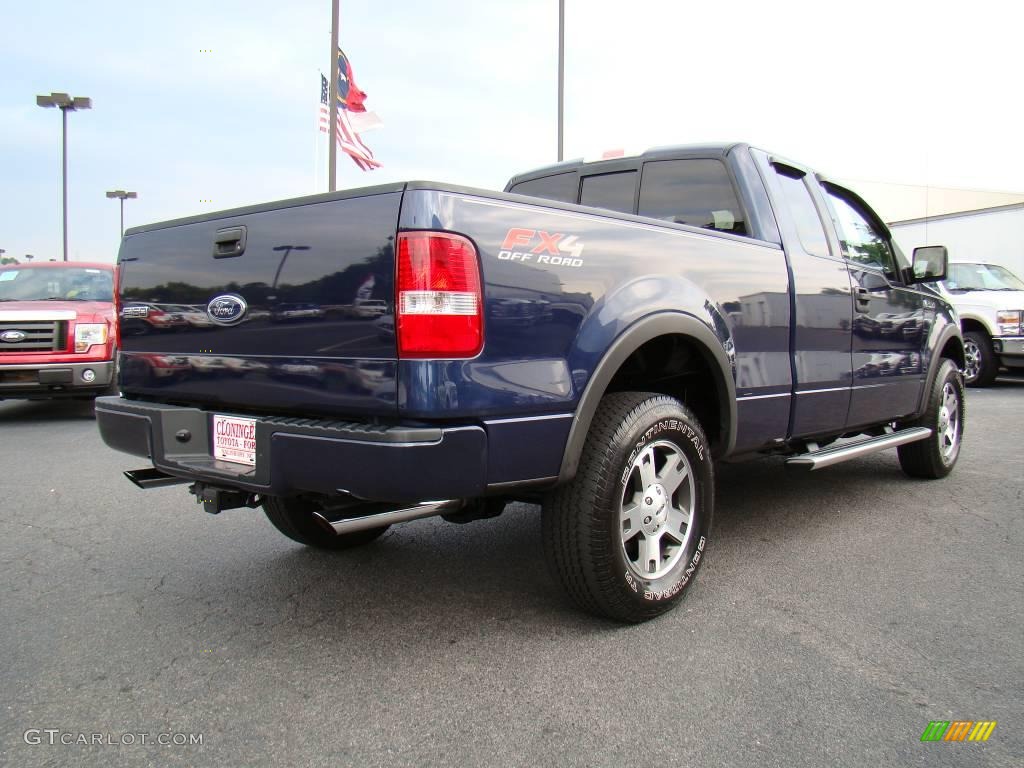2004 F150 FX4 SuperCab 4x4 - True Blue Metallic / Black photo #3