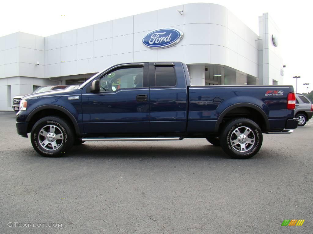 2004 F150 FX4 SuperCab 4x4 - True Blue Metallic / Black photo #5