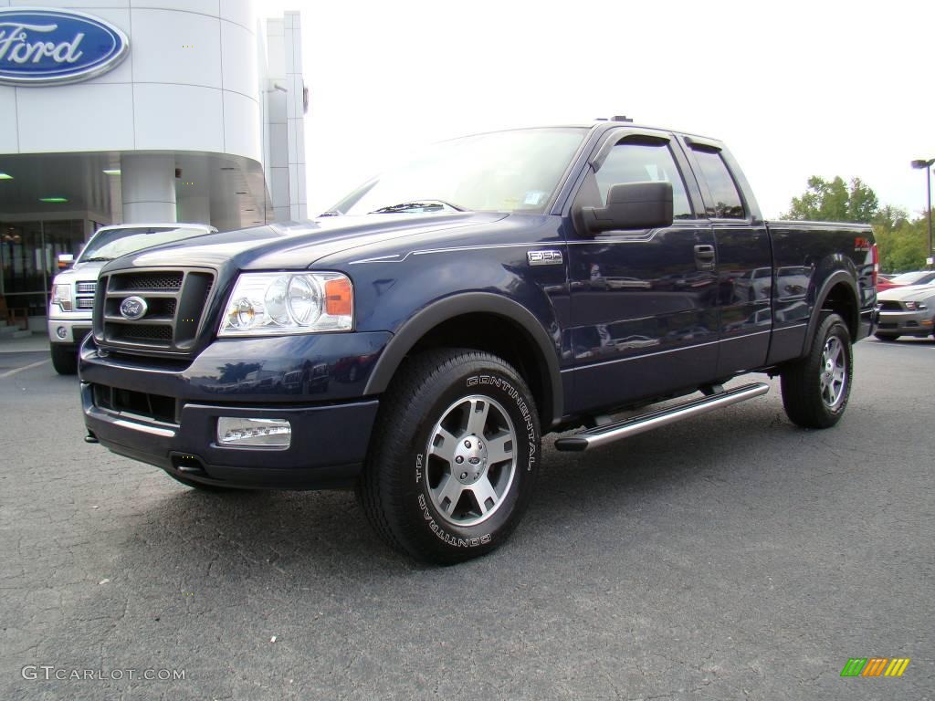 2004 F150 FX4 SuperCab 4x4 - True Blue Metallic / Black photo #6