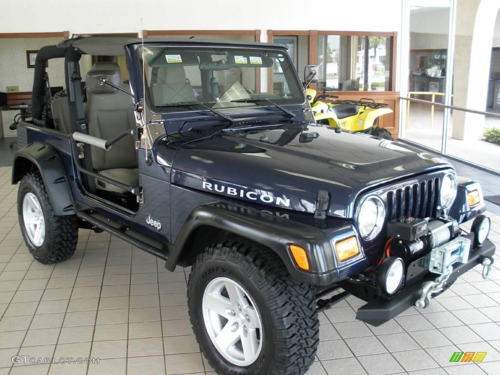 2006 Wrangler Rubicon 4x4 - Midnight Blue Pearl / Khaki photo #7