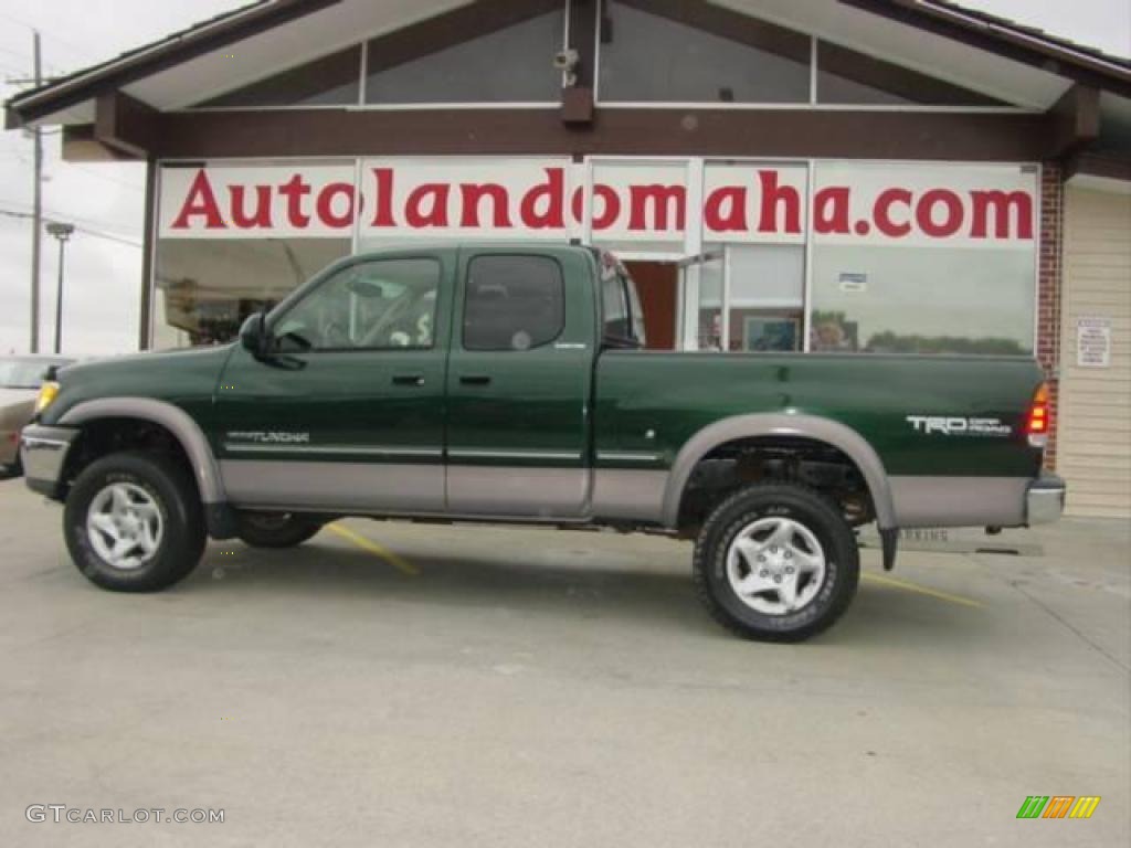 2001 Tundra Limited Extended Cab 4x4 - Imperial Jade Mica / Oak photo #1