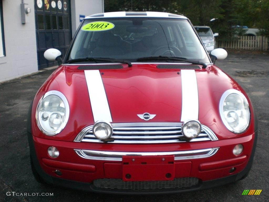 2003 Cooper Hardtop - Chili Red / Panther Black photo #2