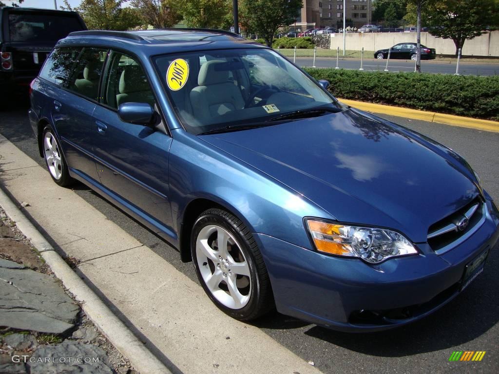 2007 Legacy 2.5i Wagon - Newport Blue Pearl / Ivory photo #4