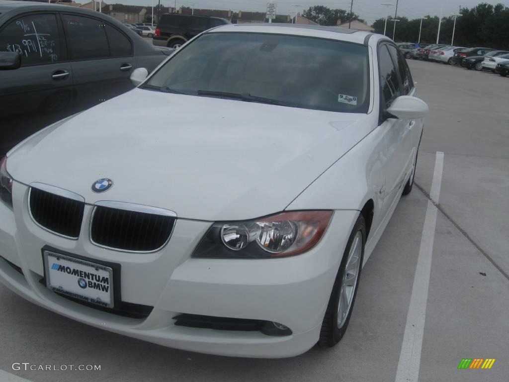 2007 3 Series 328i Sedan - Alpine White / Beige photo #1