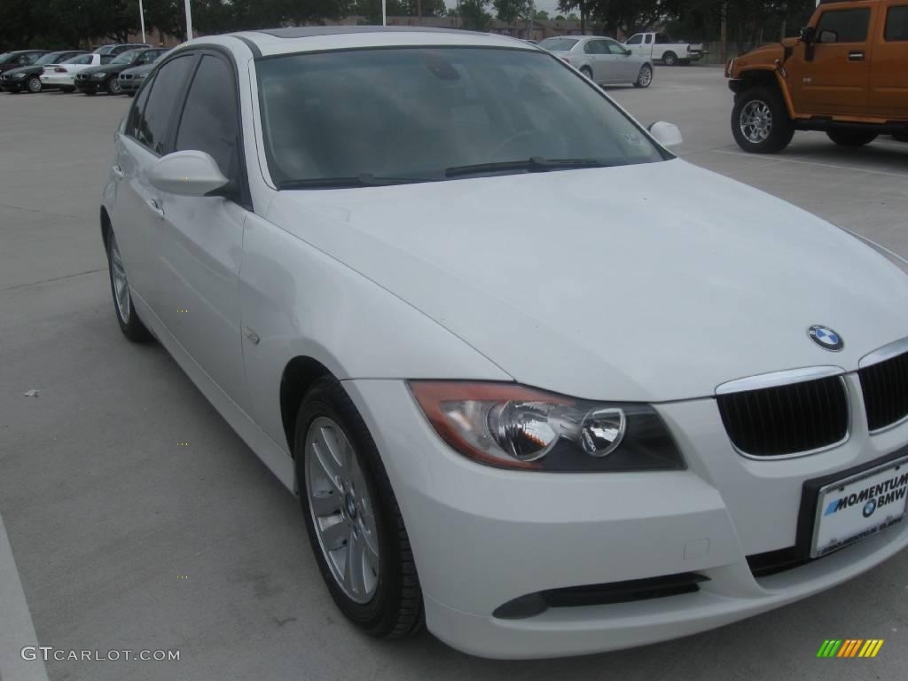 2007 3 Series 328i Sedan - Alpine White / Beige photo #3