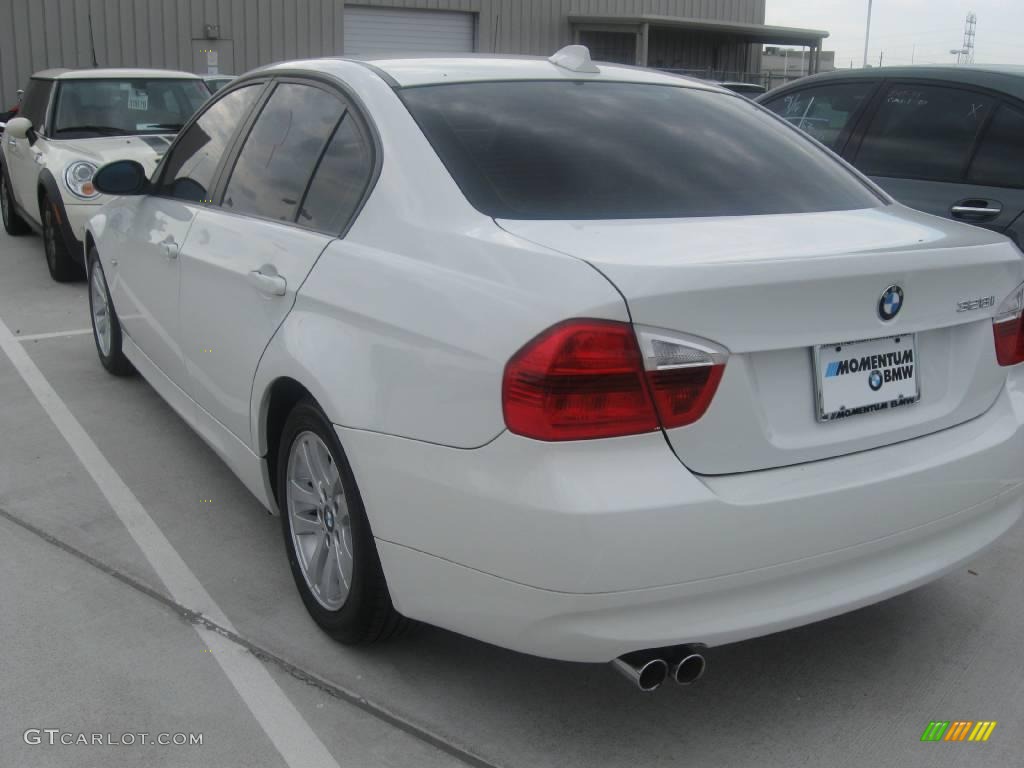 2007 3 Series 328i Sedan - Alpine White / Beige photo #4