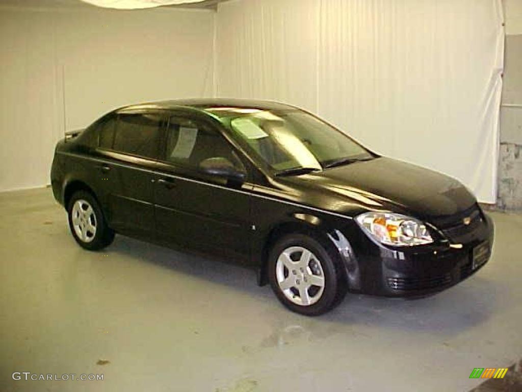 2007 Cobalt LS Sedan - Black / Gray photo #1