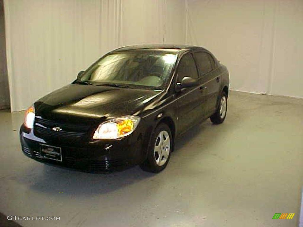 2007 Cobalt LS Sedan - Black / Gray photo #3