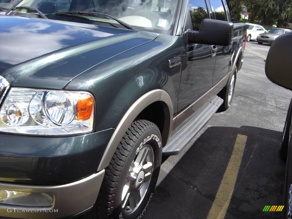 2004 F150 Lariat SuperCrew 4x4 - Aspen Green Metallic / Tan photo #1